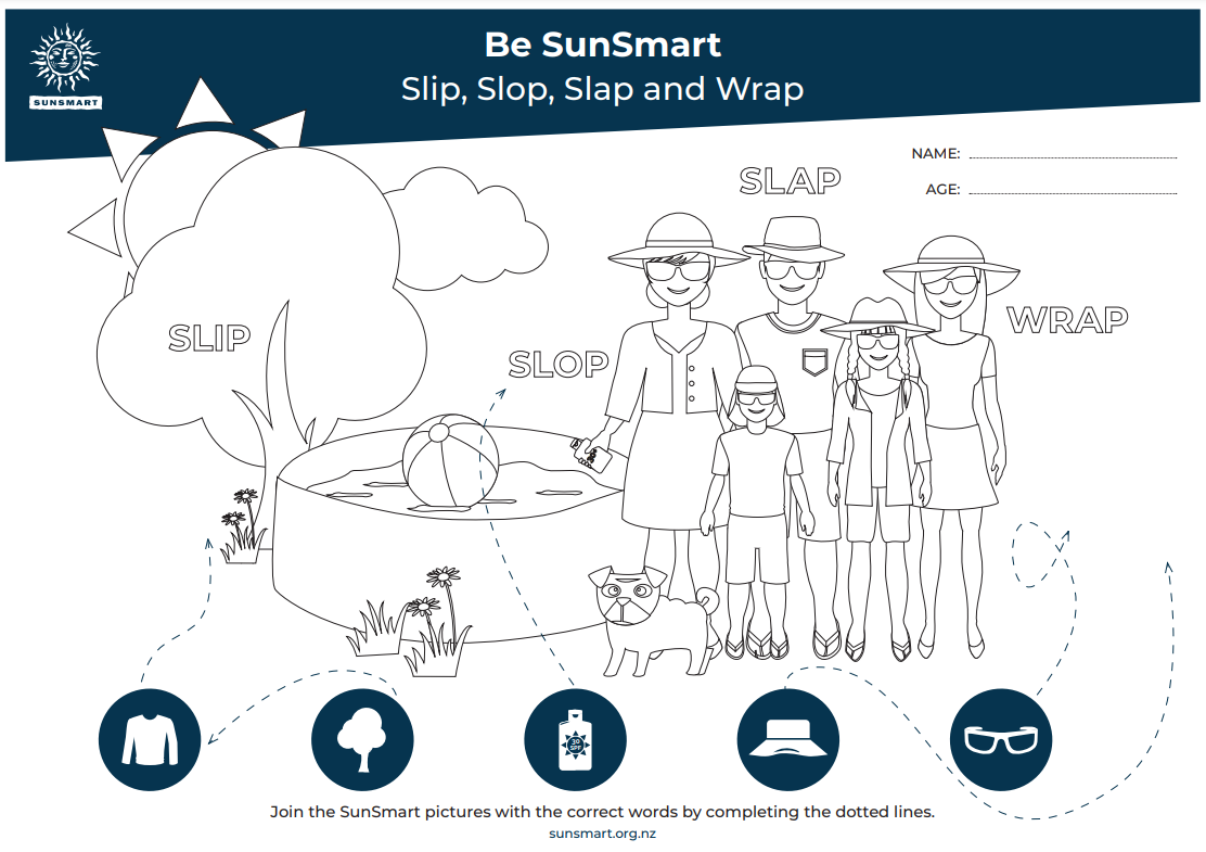 Preview of SunSmart Colouring in Sheet